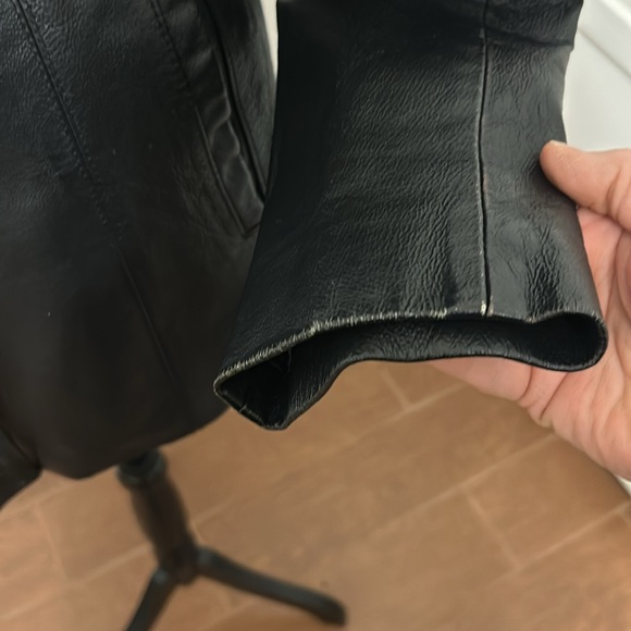 Identification Vintage Y2K Leather Jacket, Zip up, Black - Picture 6 of 12